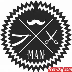 download Barbershop Man clipart free ready for cut