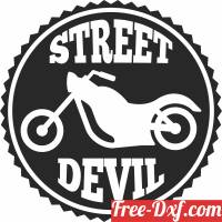 download Street Devil motorcycle logo free ready for cut