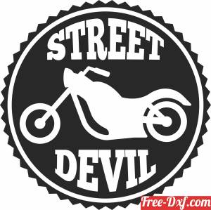 download Street Devil motorcycle logo free ready for cut
