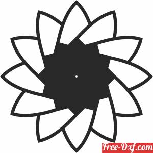 download decorative wall clock free ready for cut
