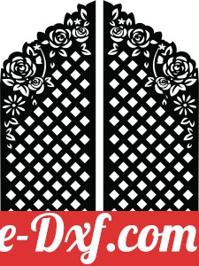 gate door floral pattern