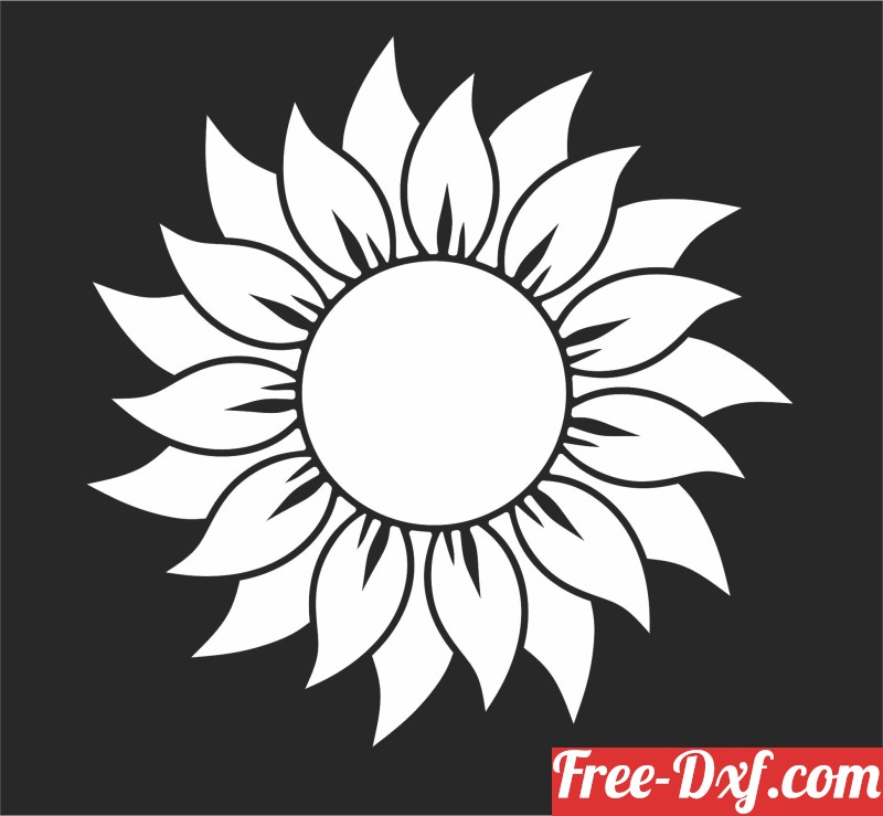 Download sunflower clipart Ry73Y High quality free Dxf files, Svg