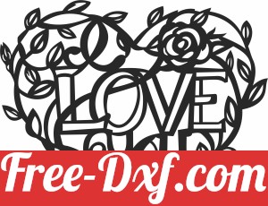love you valentines Day floral Heart