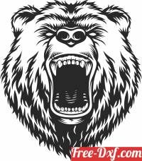 download angry bear clipart free ready for cut