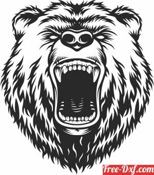 download angry bear clipart free ready for cut