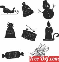 download pack of christmas art free ready for cut