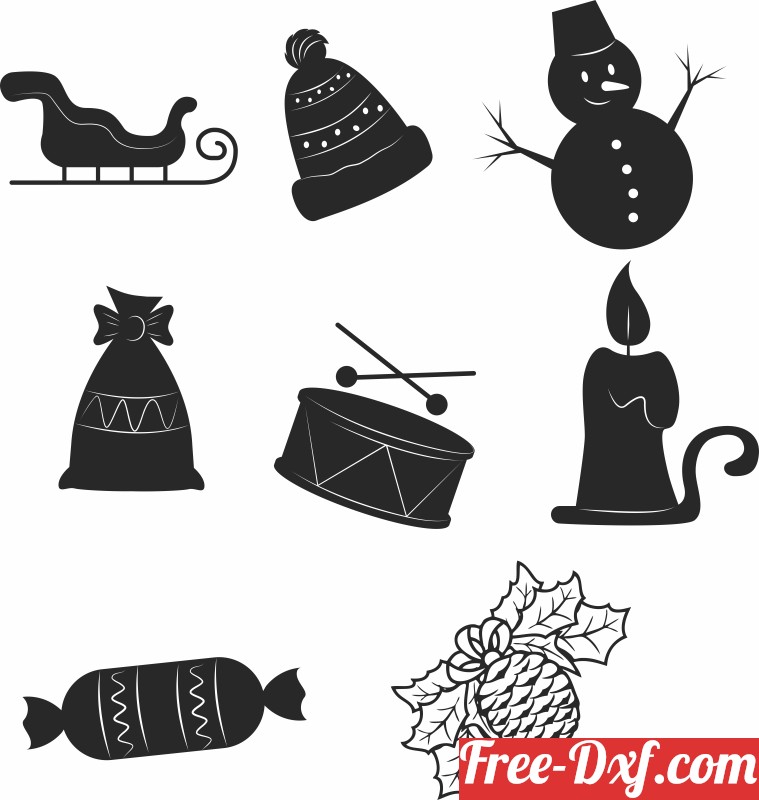 Download pack of christmas art S39Hh High quality free Dxf files,