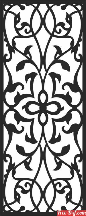 download Decorative pattern door screen free ready for cut