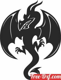 download dragon silhouette wall art free ready for cut