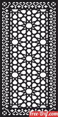 download decorative panel wall screen pattern Moroccan art free ready for cut