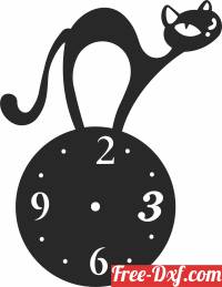 download cat wall vinyl clock free ready for cut