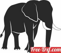download Elephant Silhouette Vector Illustration free ready for cut