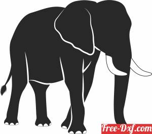 download Elephant Silhouette Vector Illustration free ready for cut