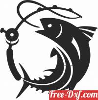 download Tuna Fish fishing scene clipart free ready for cut
