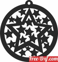 download christmas stars decoration ornament free ready for cut