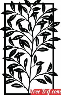 download leaves branche wall screen pannel decorative free ready for cut