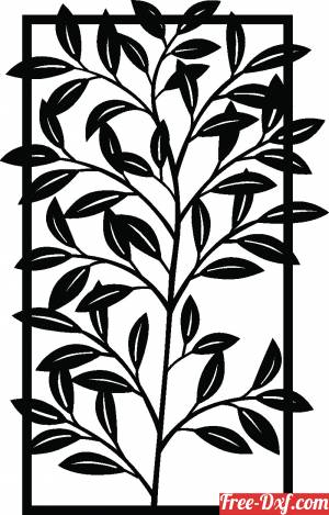 download leaves branche wall screen pannel decorative free ready for cut