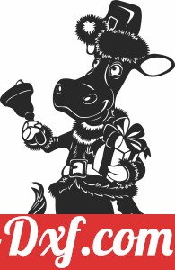 christmas cow clipart