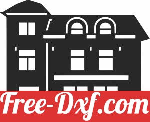 frontal house clipart
