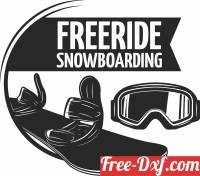 download Freeride Snowboarding logo free ready for cut