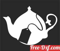 download tea pot wall decor free ready for cut