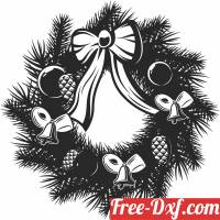 download wreath Christmas clipart free ready for cut