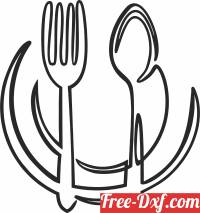 download knife and fork kitchen art free ready for cut