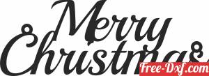 download Merry Christmas ornament free ready for cut