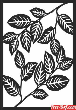download decorative leaves wall panels free ready for cut