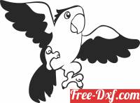 download flying parrot bird free ready for cut