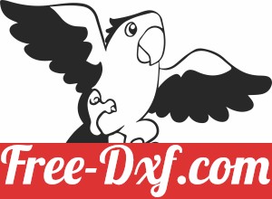 flying parrot bird