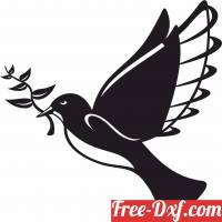 download Peace Bird wall decor Home Decoration free ready for cut