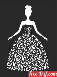 download girl with floral dress clipart free ready for cut