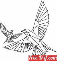download birds wall arts free ready for cut