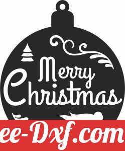 Merry Christmas ornament clipart