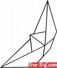 download Geometric Polygon paper boat free ready for cut