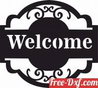 download Welcome Plaque free ready for cut