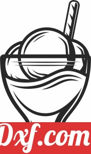 Ice Cream in a Bowl clipart