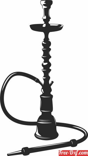 download shisha Hookah Silhouette free ready for cut