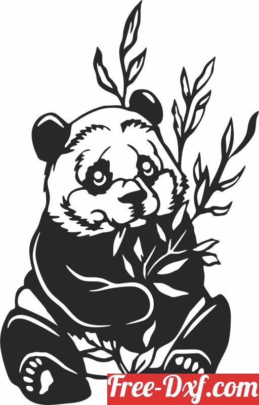 Panda Dxf File Download panda clipart TdmSB High quality free Dxf files, Svg, Cd
