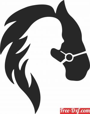 download Girl horse art decor free ready for cut
