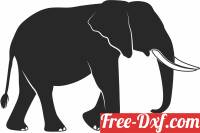download Elephant Silhouette Vector Illustration free ready for cut
