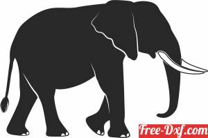 download Elephant Silhouette Vector Illustration free ready for cut