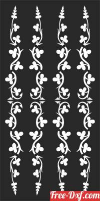 download decorative pattern wall screen panel door free ready for cut
