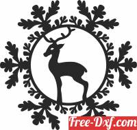 download deer christmas ornaments free ready for cut