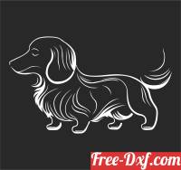 download Dachshund Silhouette dog free ready for cut