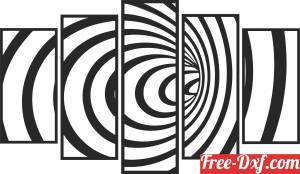 download Swirl panel canva wall decor free ready for cut