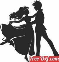 download dancing beauty and the beast silhouette free ready for cut