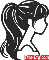 download Elegant ponytail hairstyle free ready for cut