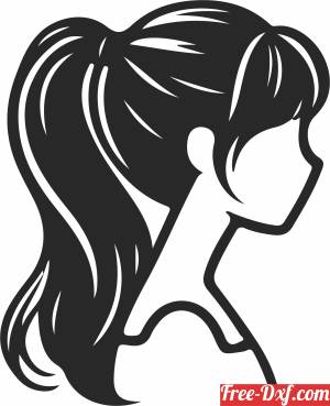 download Elegant ponytail hairstyle free ready for cut